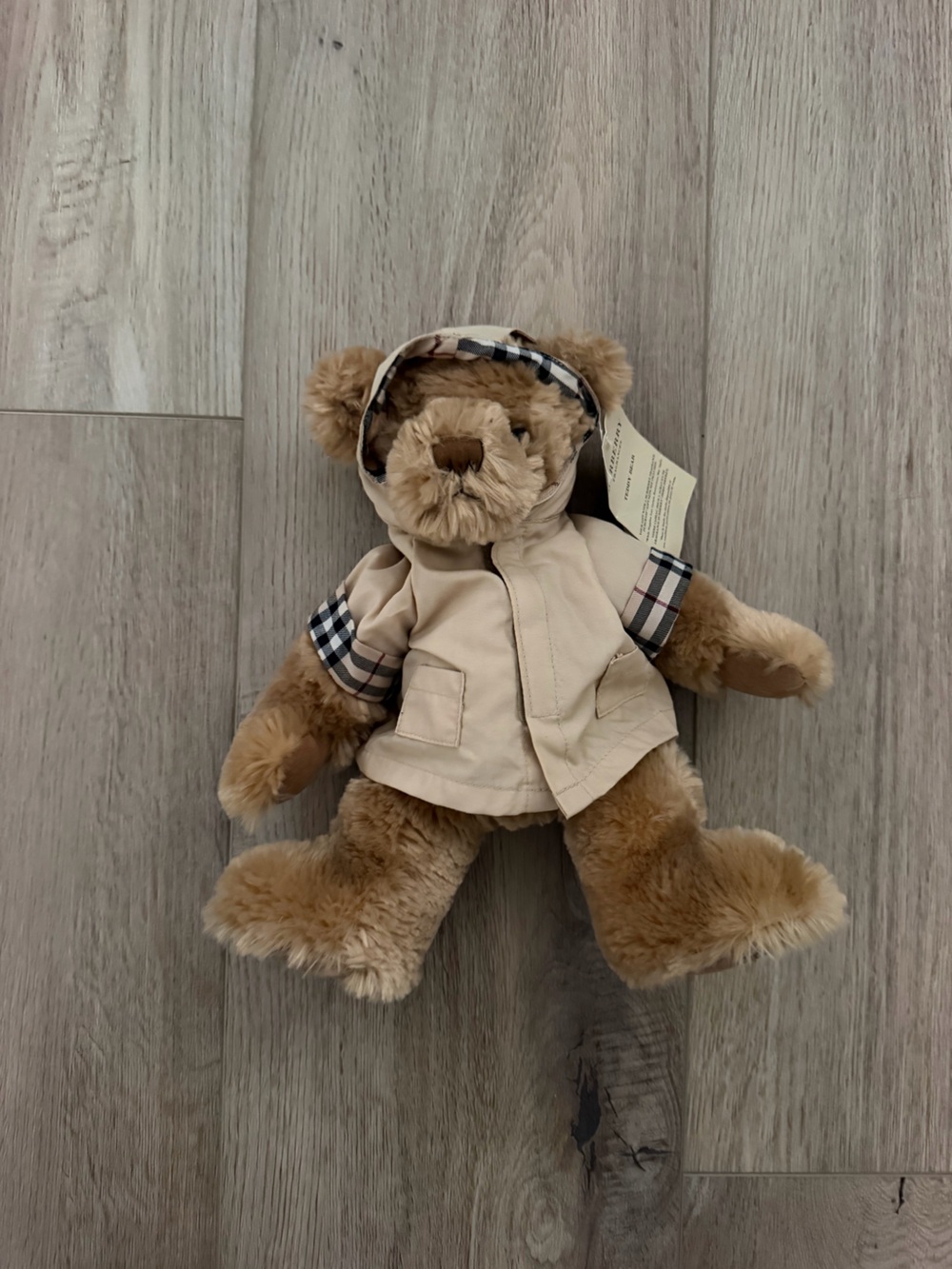 Burberry Fragrance Bear 2007 Beige Plush Teddy Bear with Signature Check Trim
